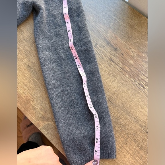 Kenar 100% Gray Open Front Women's Cashmere Cardigan Size Large - Picture 3 of 6